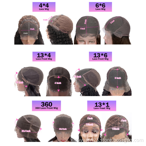 Wholesale Human Hair Vendors Deep Curly Brazilian Hair Wig HD Transparent 360 Lace Frontal Wig Virgin Hair Wigs for Black Women